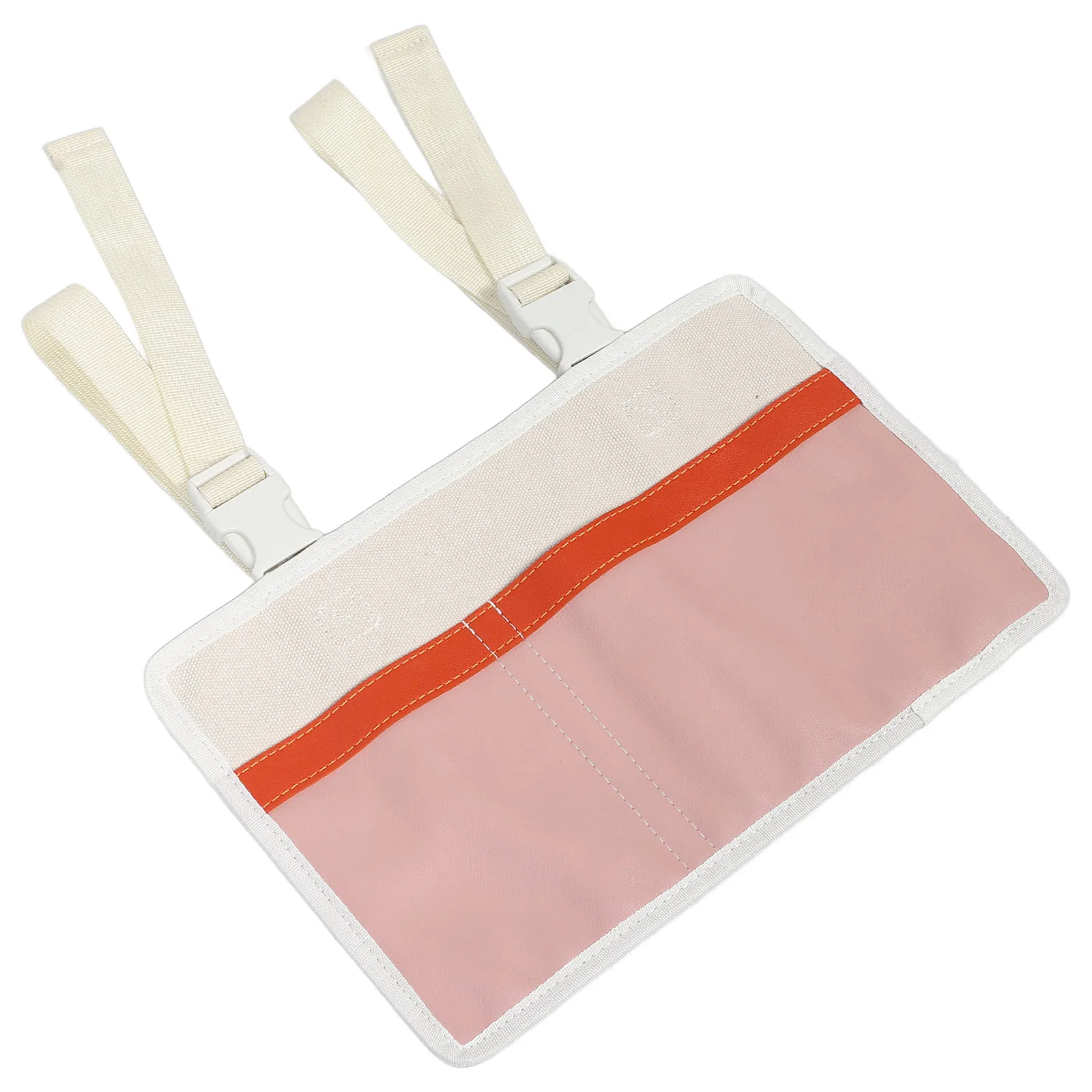 

1pcs Car Storage Bag Beach Chair Pink Side Pouch Cotton Bed Pockets Bedside Automotive Boot Bags Large Capacity PU Style