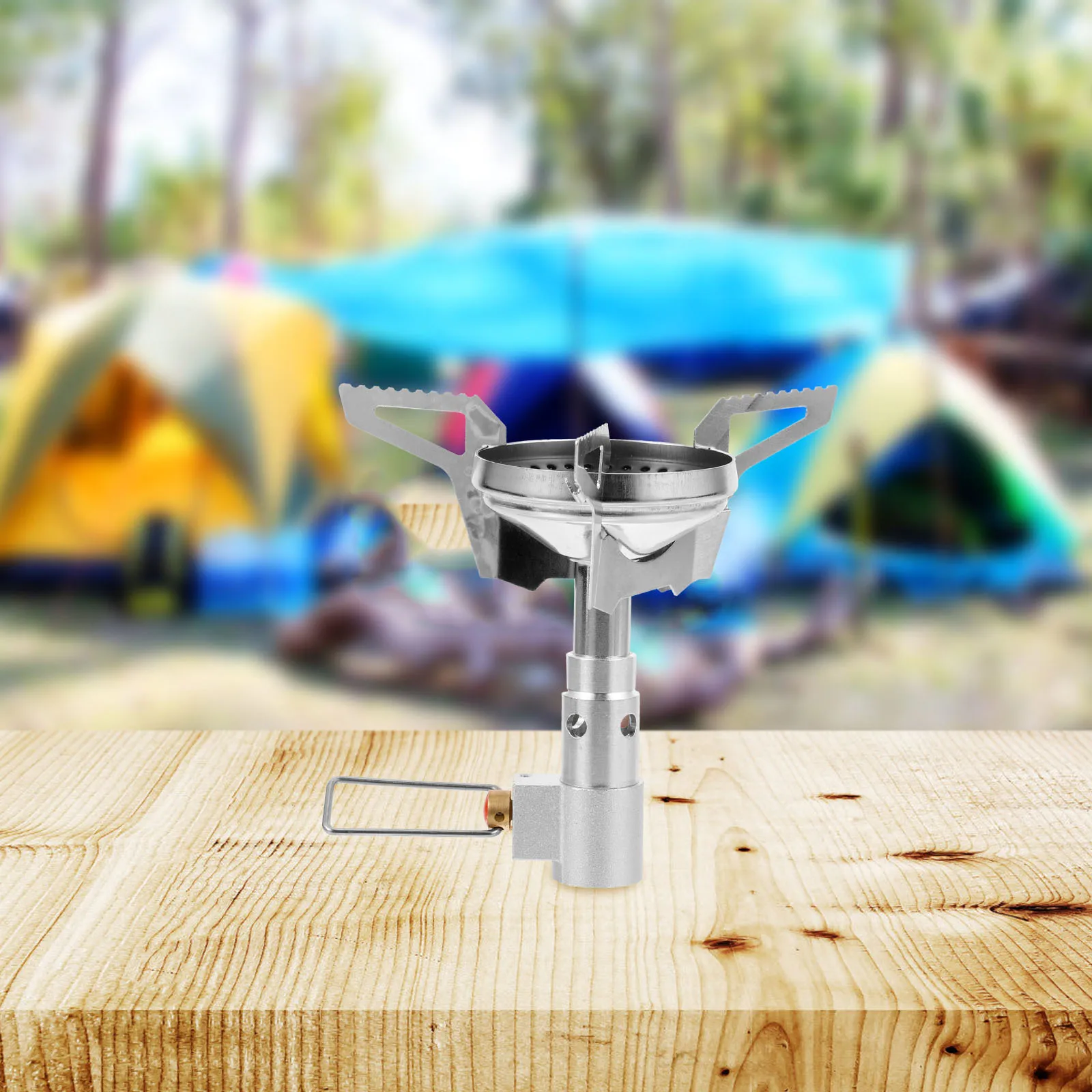 

Portable Detachable Metal Burning Camping Stove Stainless Steel Lightweight Outdoor Stove for Bbq Hiking Portable Gas Heater