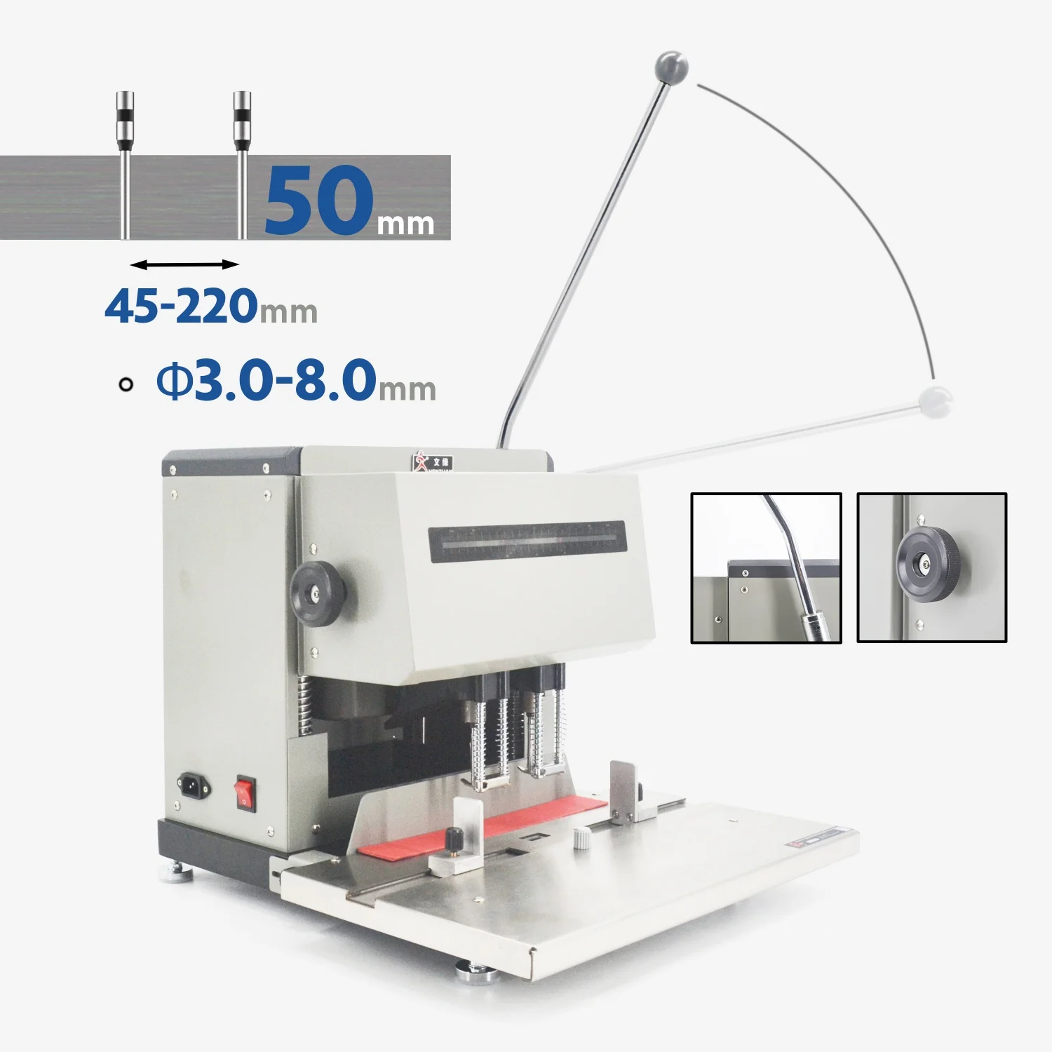 WB50A Manual Three-Hole Electric Punch Business Office Financial Bill Punch Multi-Function Adjustable Binding Machines