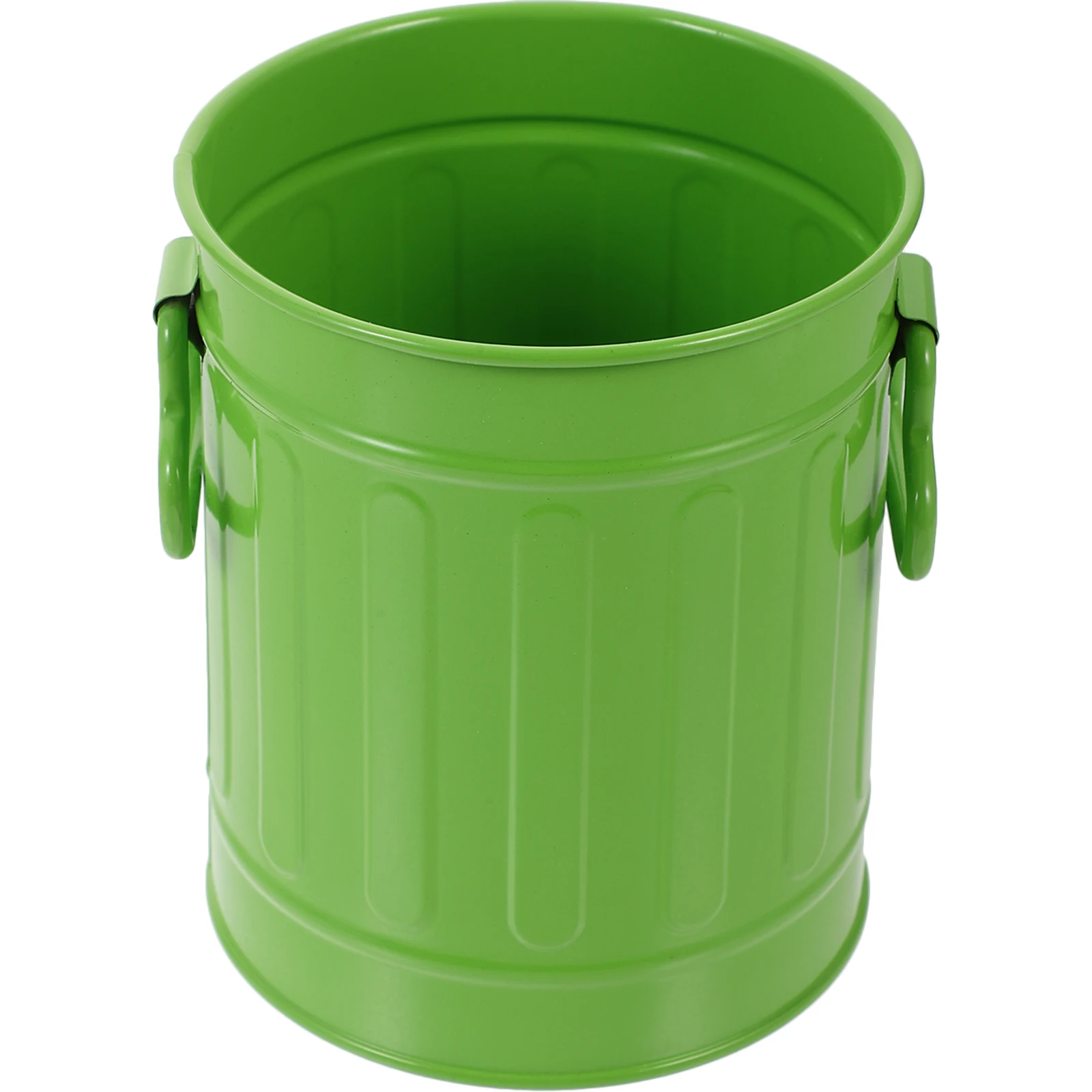 

1pc Cute Mini Iron Desktop Garbage Bin Office Waste Bucket Pen Holder Storage Container for Small Items Decor