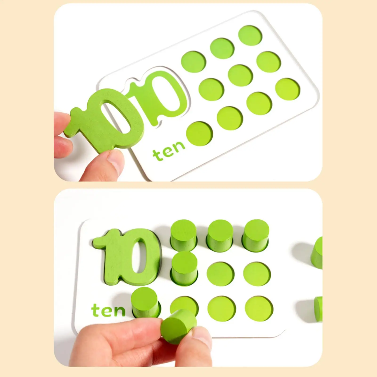 Tellen Peg Board voor kinderen Houten wiskunde Educatief speelgoed Wiskundige manipulaties voor peuters Kleuters Kleuters Kinderen