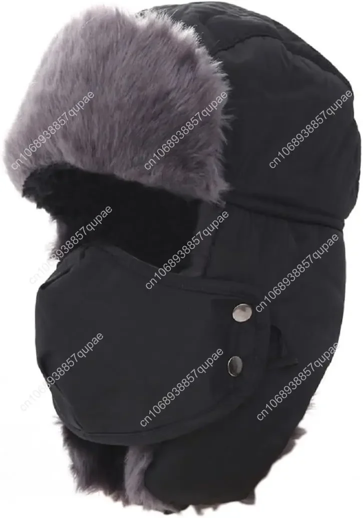 ASWER Trapper Topi Polisi Rusia Hangat Topi Ski Musim Dingin Wanita Pria Tahan Angin