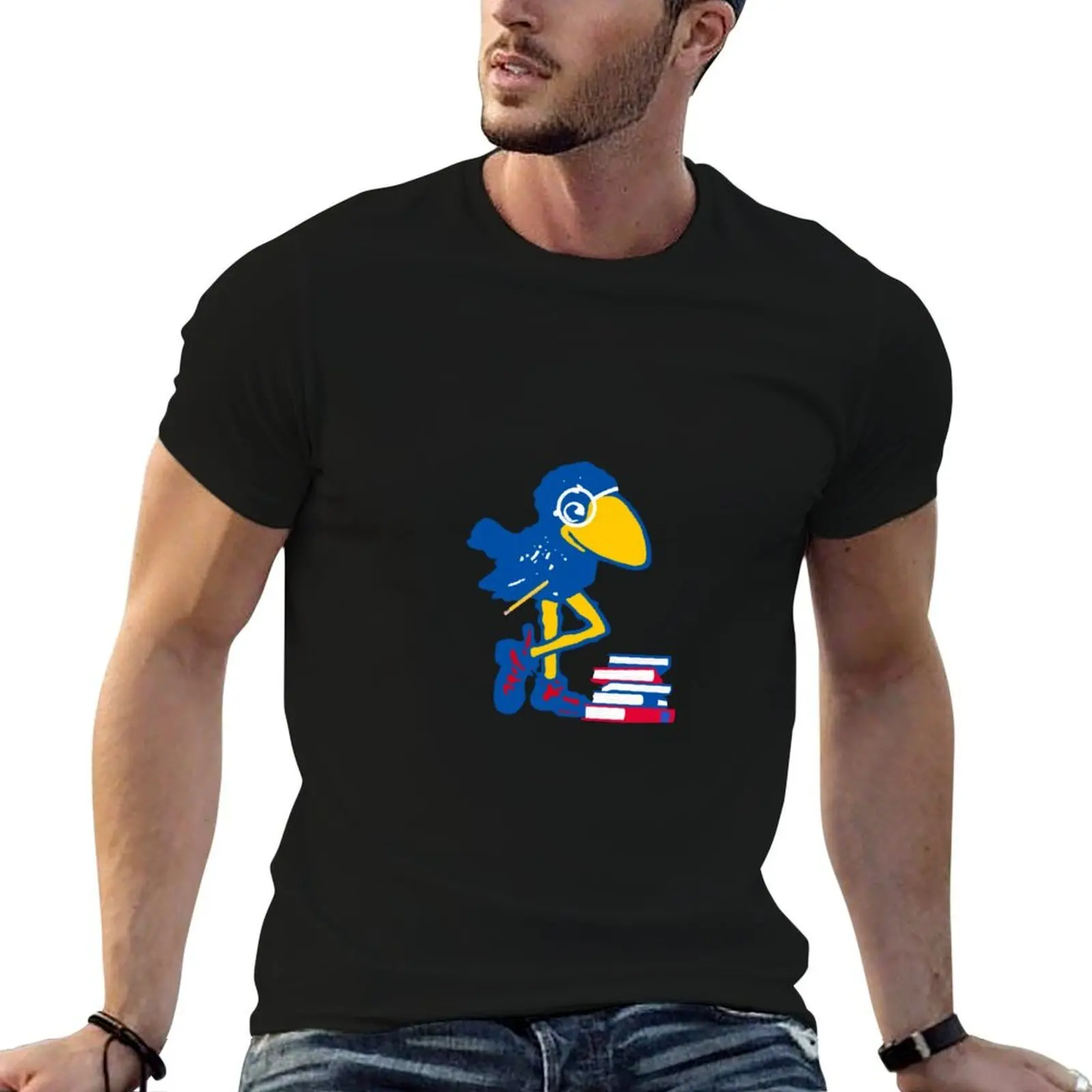 

shirts Jayhawk man 2 luxury cotton T-Shirt t shirt KU man dark funny humor t shirts t Nerd