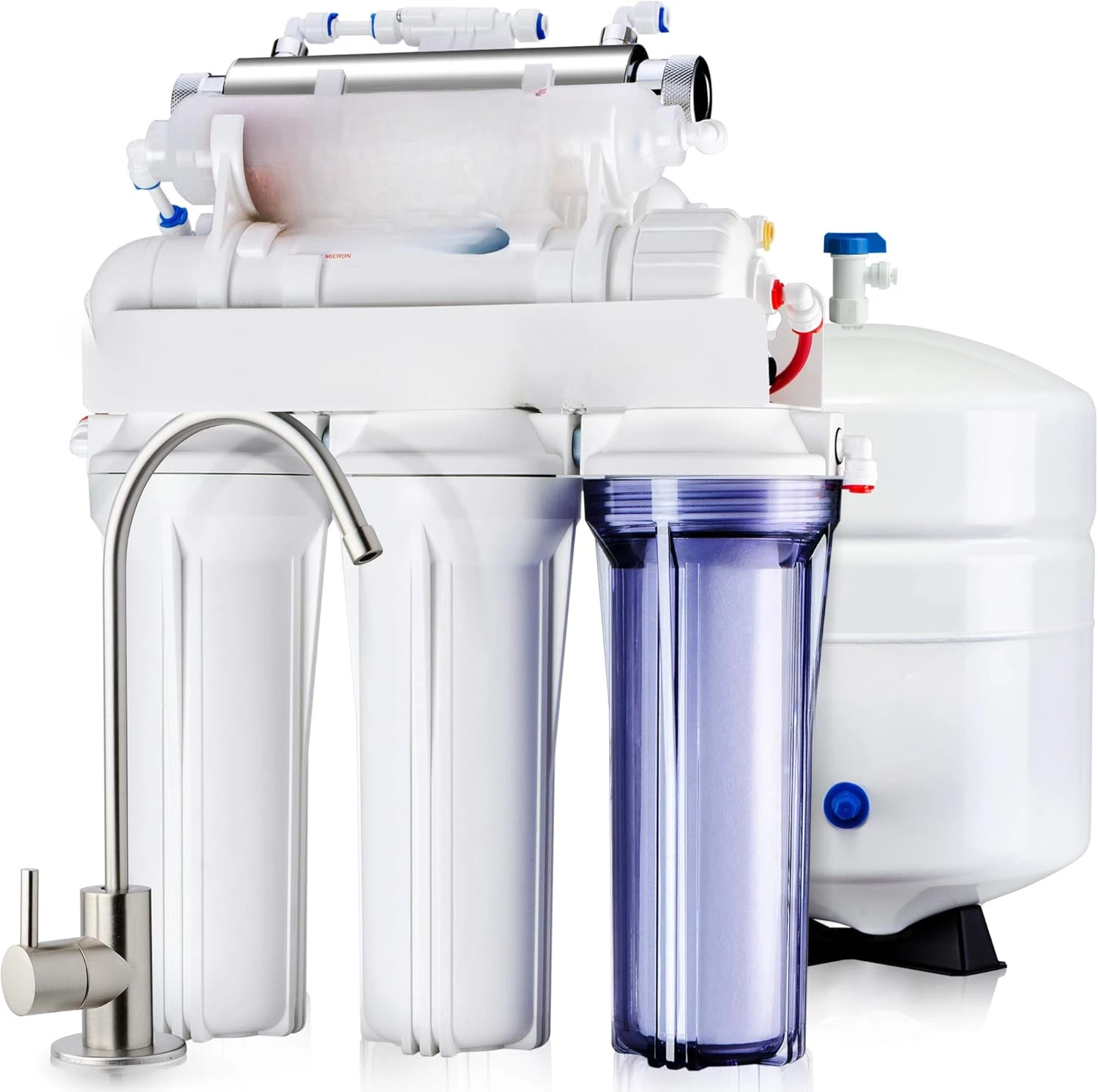 RCC7AK-UV, NSF Certified, 75GPD 7-Stage Under Sink Reverse Osmosis RO Drinking Water