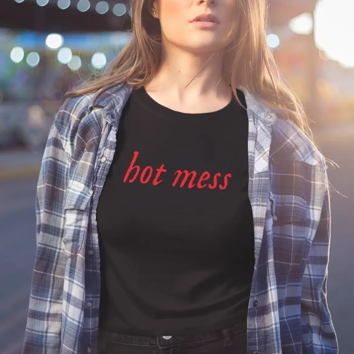Hot Mess Attitude Fashion Top 100 Soft Cotton Digitally Same Day Free Dispatch with Eco Friendly Packaging T shirt