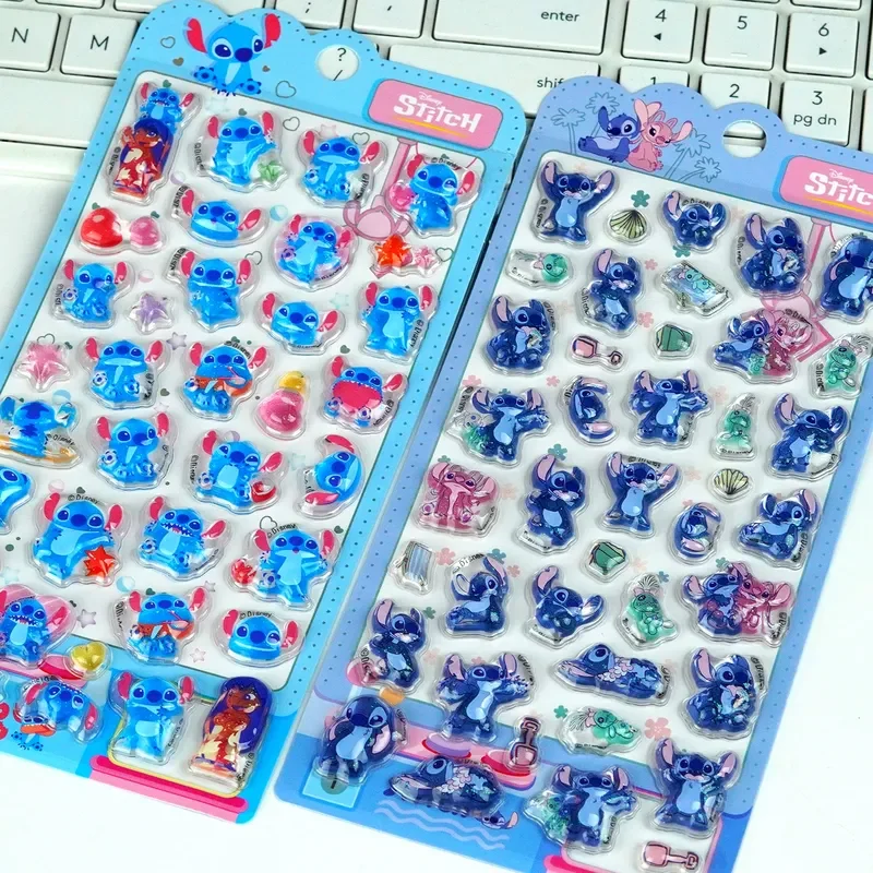 ملصقات كريستال ثلاثية الأبعاد أصلية بتصميم ستيتش، ملصقات كرتونية لطيفة للديكور، مناسبة لتزيين حافظات الهواتف وأكواب المياه