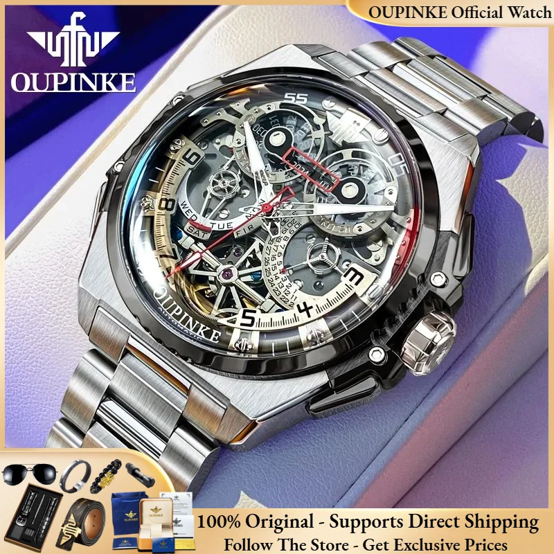 OUPINKE 3266 Men Watch Luxury Limited Edition Italian Designer Collaboration All Automatic Mechanical Watch Tourbillon Men Watch