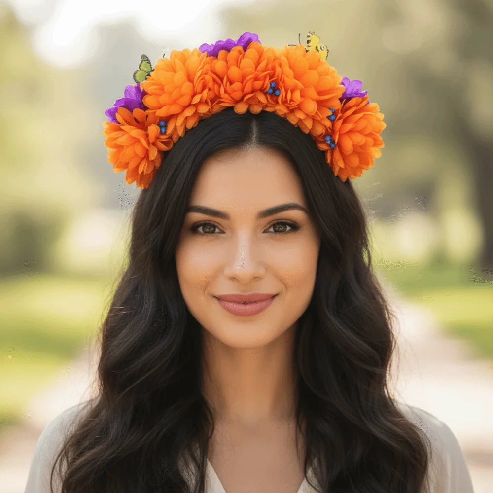 

Легкая повязка на голову с искусственной камелией, реалистичная имитация, аксессуар для волос на Хэллоуин, удобный тканевый материал