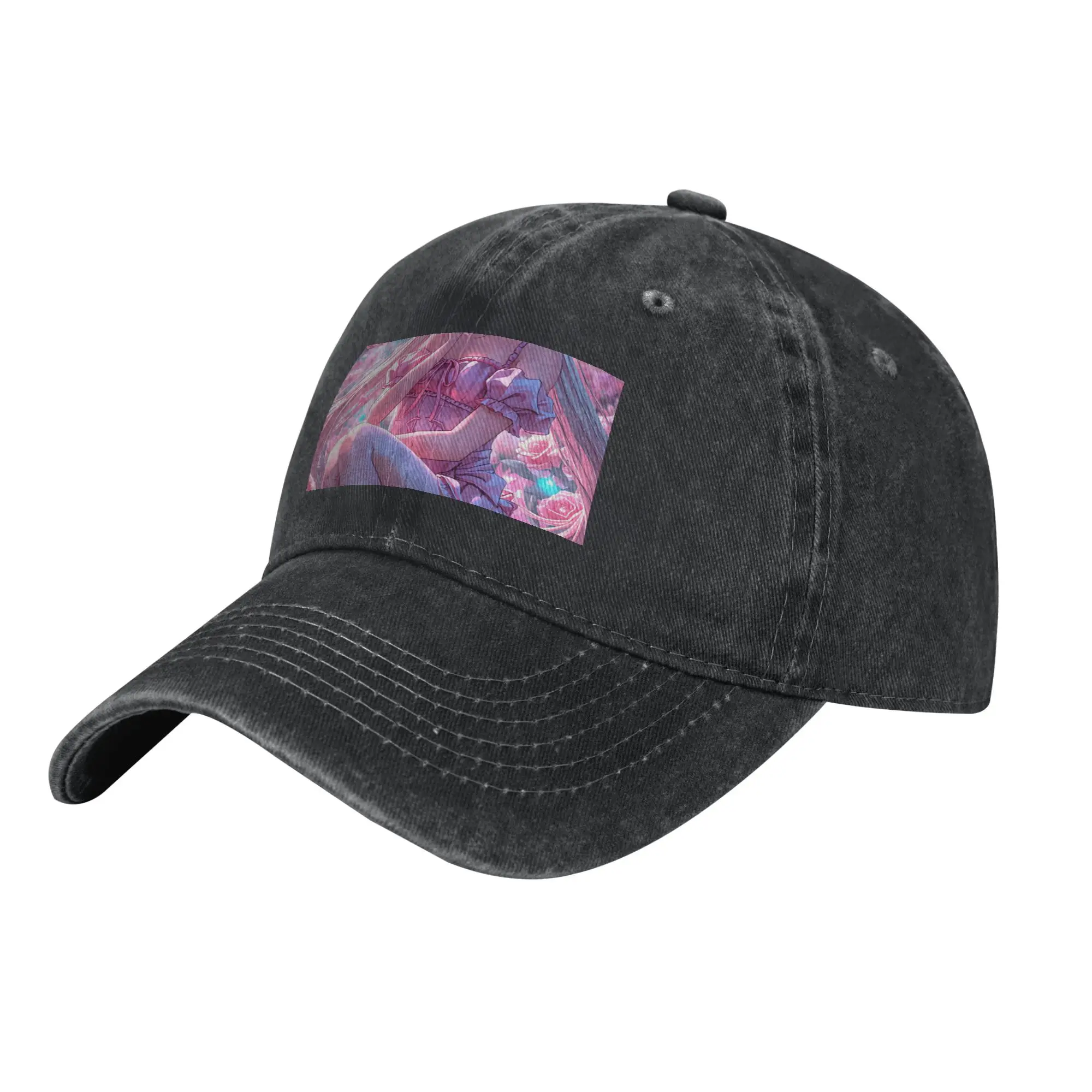 Anime Girl Surreal Neon Dreamscape Romance Fashion Baseball Cap  One Size Fits All Luxury Hat  Jogging Luxury Hat