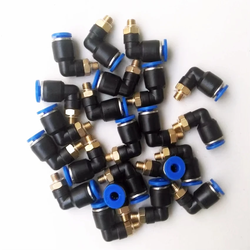 10pcs/lot  Pneumatic Fittings L type 4mm-M5 Pipe Fitting PL4-M5