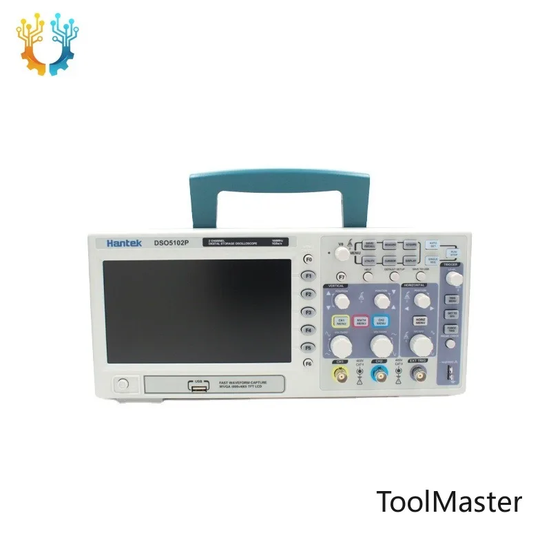 【2026】Osciloscopio Digital Portátil Hantek DSO5102P, 2 Canales, Ancho de Banda de 100MHz, 1GSa/s, Análisis en Tiempo Real, 8 Bits, Pantalla TFT de 7 Pulgadas