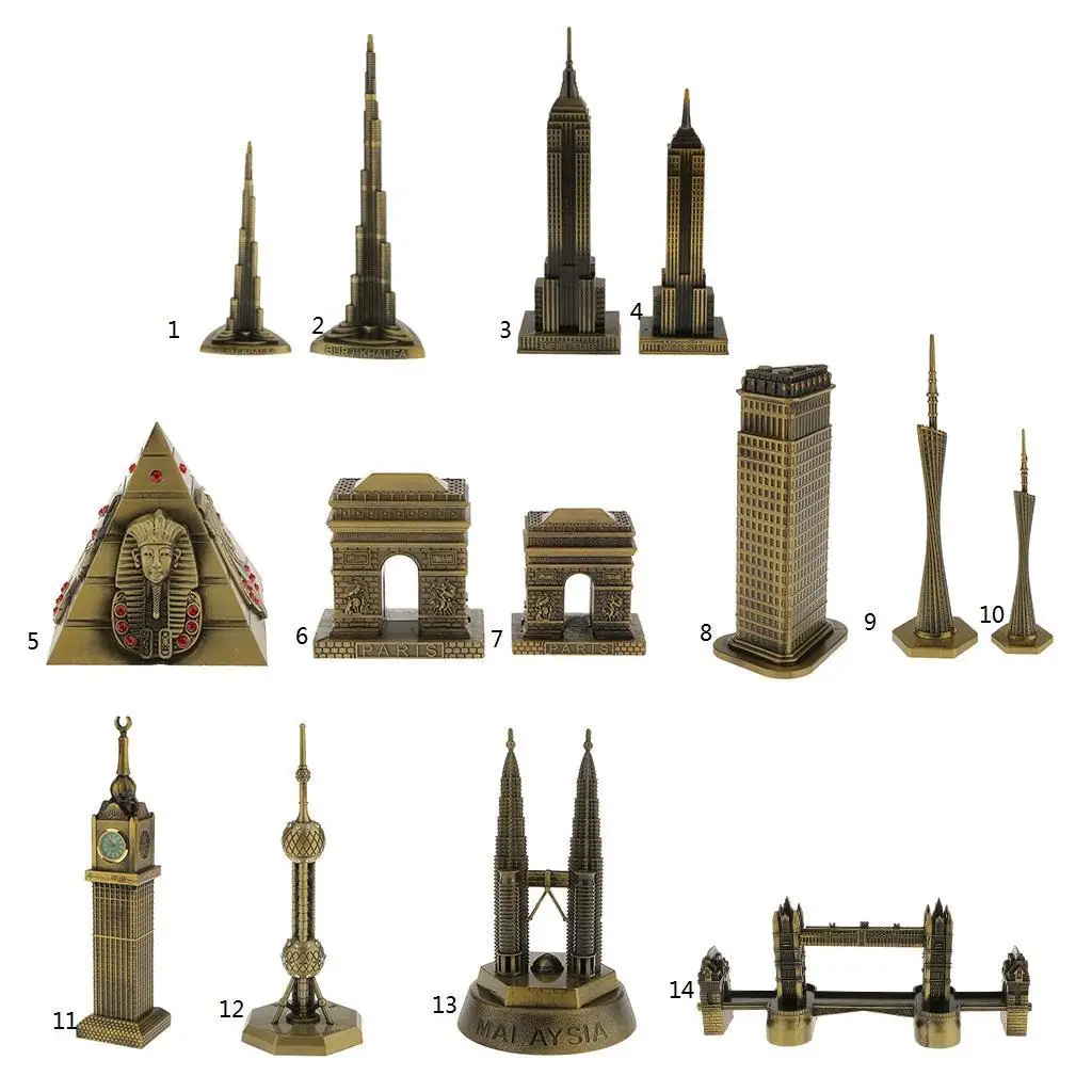 20cm Bronze Flatiron Building Statue Souvenirs Ornaments From City