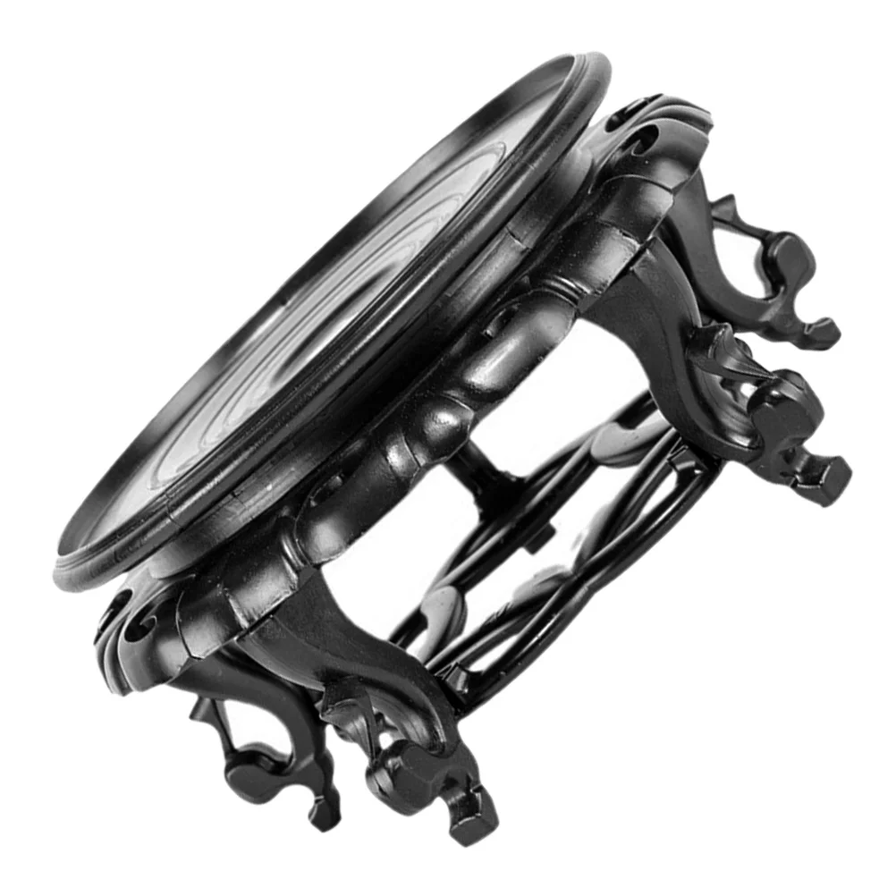 

24.5Cm Resin Wood Base Tray Round Vase Stand For Flower Pot Plant Fishbowl Display Home Decor Statue Pedestal Indoor Ornament