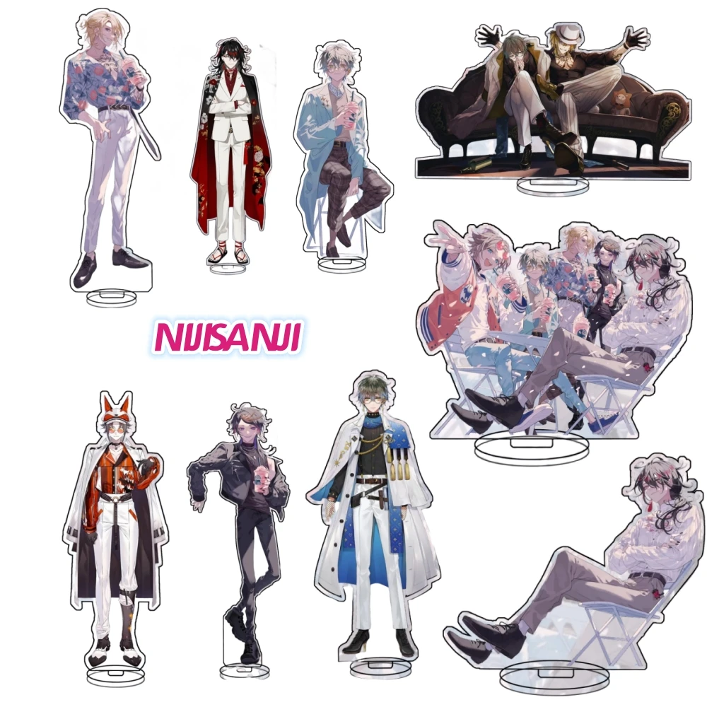 Cute Figure Anime Nijisanji Rainbow Society Vtuber Ike Eveland Cosplay Acrylic Mysta Rias Stand Model Desk Decor Fans Gift