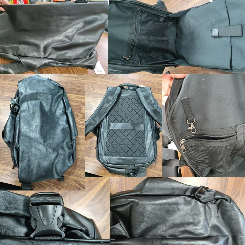 Mochila de viagem antirroubo mochila de couro para homens 15.6 Polegada com carregamento usb mochila para laptop à prova d'água mochila de negócios