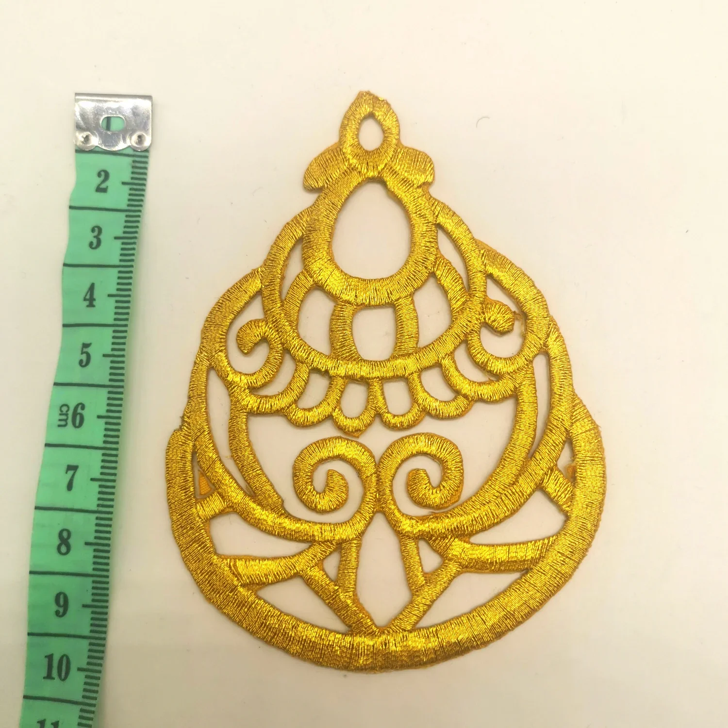 5 Pieces Gold Embroidered Patches Iron On Flower Appliqued Cosplay Costumes Lotus Flower Trims Crown Appliques