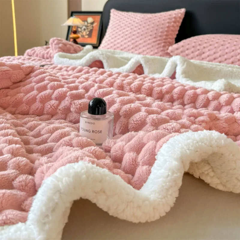 Thick Turtle Velvet Warm Autumn Winter Blankets for Bed Fluffy Soft Double Layer Plush Blanket Grade A Sherpa Fleece Sofa Throw