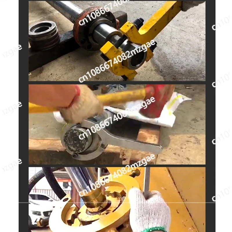 Repairing and replacing oil seal spanner tool of excavator Remove, special cylinder barrel piston spanner for hydraulic cylinder
