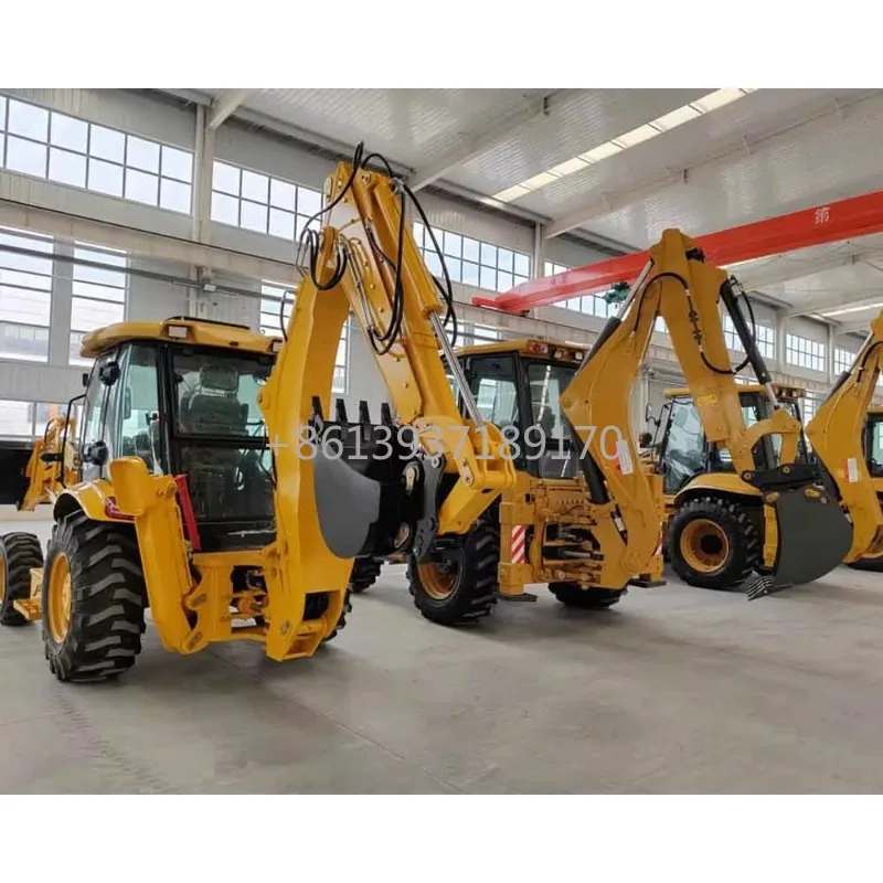 Trator de plástico com retroescavadeira e carregadeira frontal fabricado na China