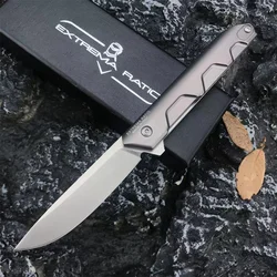 FERRUM Folding Pocket Knife D2 Blade T6 Aluminum Handle High Quality EDC Outdoor Camping Hiking Survival Hunting Cutting Tool