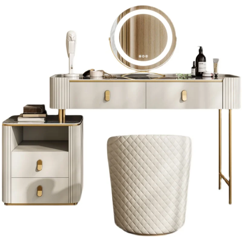 

Light Luxury Dressing Table Shiny Rock Plate Modern Simplicity