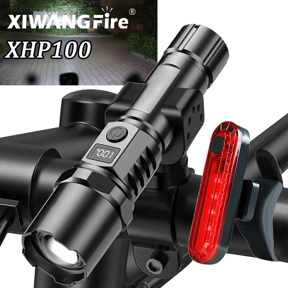 دراجة الجبهة ضوء الدراجة مصباح يدوي دراجة مصباح LED الدراجة الجبلية الخلفية مصباح سهل التركيب 3 طرق الدراجات دراجة الملحقات