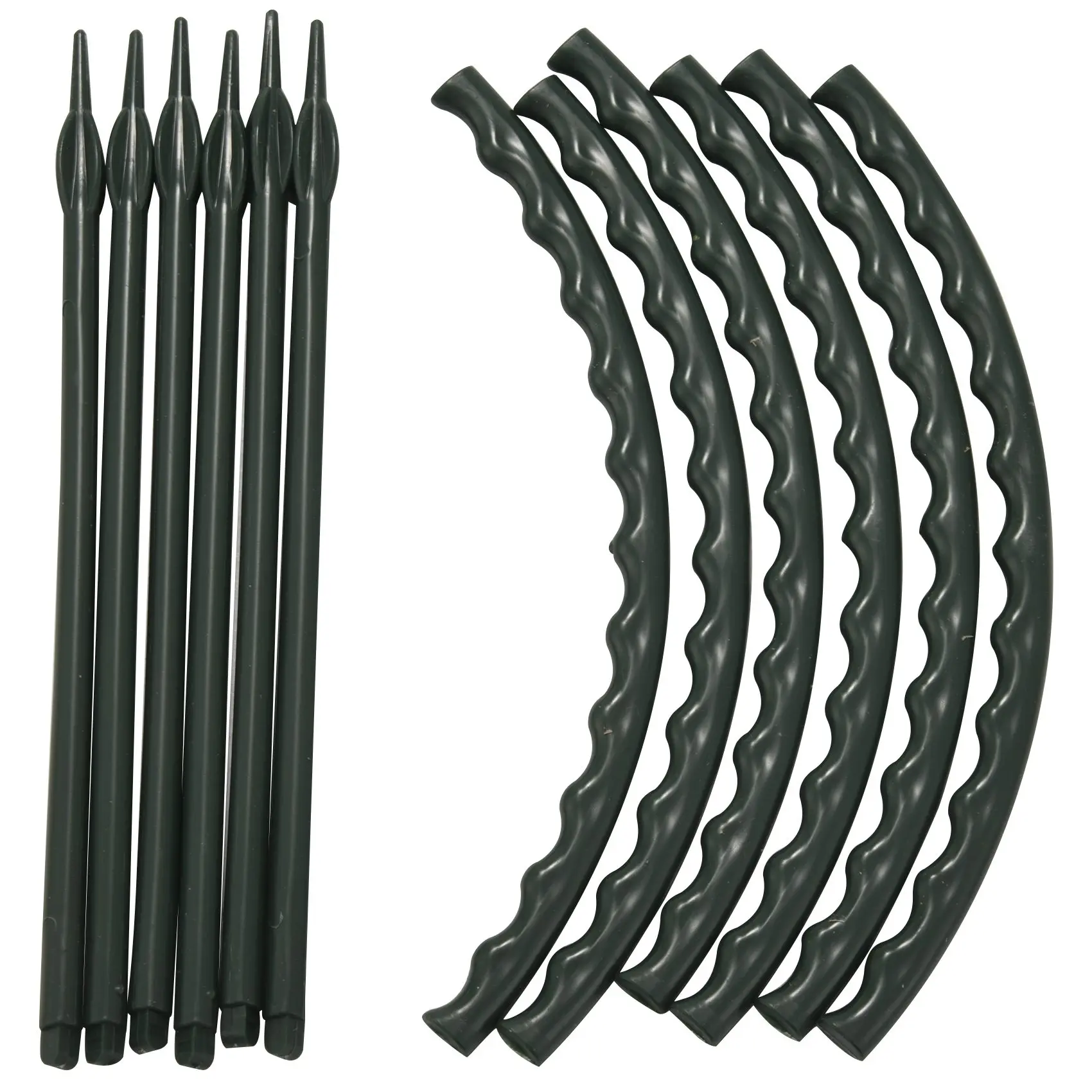 

Retail 18 Pieces Plant Support Flower Support Stake Half Round Plant Support Ring Plant Cage Holder Flower Pot Climbing Trellis