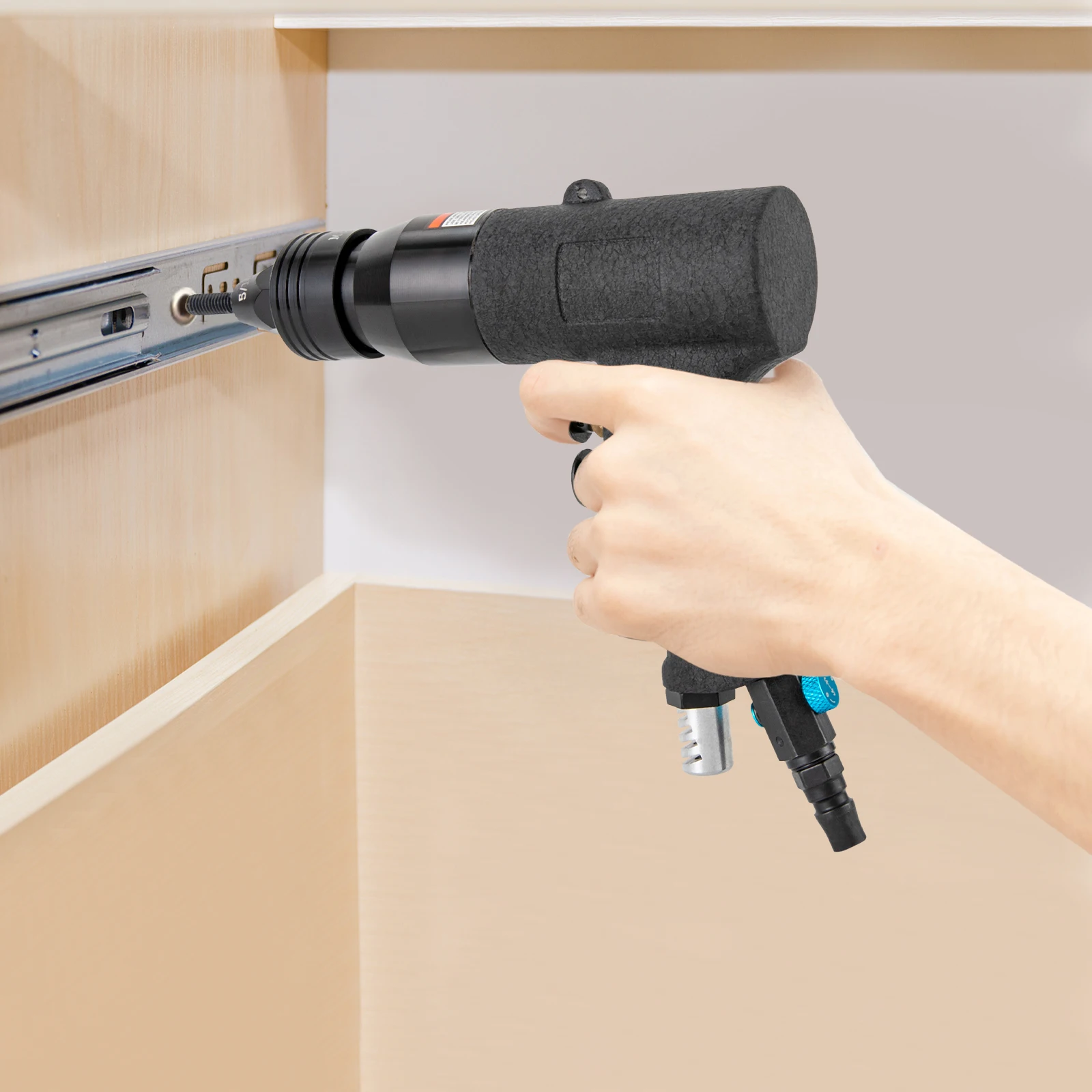 Pistole pneumatiche per dadi per rivetti Inserti per rivetti con filettatura W/10-24", 1/4", 5/16", 3/8" Teste di pistola per rivettare piastre metalliche