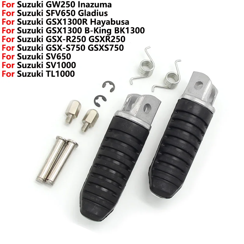 

Подножки для мотоцикла Передние Подножки для Suzuki GW250 Inazuma SFV650 SV1000 GSX1300R Hayabusa GSX1300 GSXR250 GSXS750 TL1000