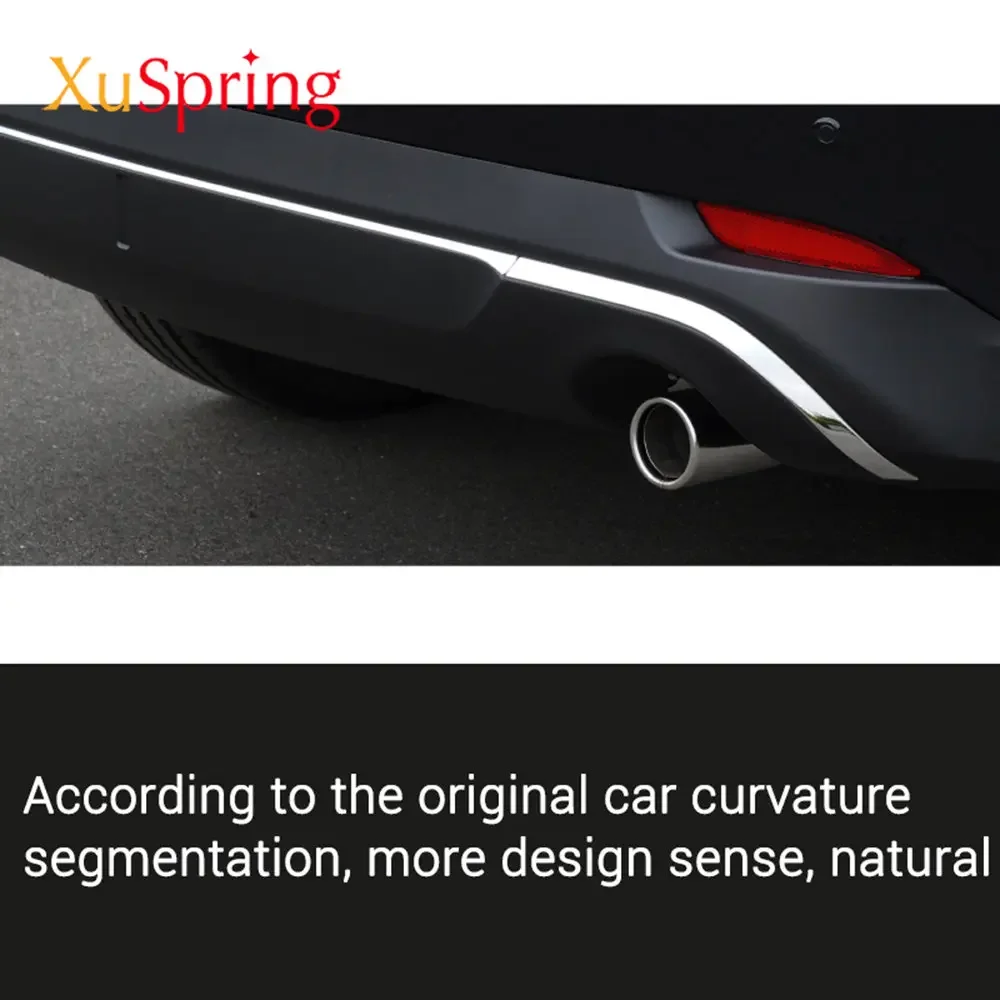 For Mazda CX-5 CX5 2022 2023 2024 KF Car Rear Door Bottom Chrome Trim Tail Bumper Strips Stickers Cover Styling Accessories