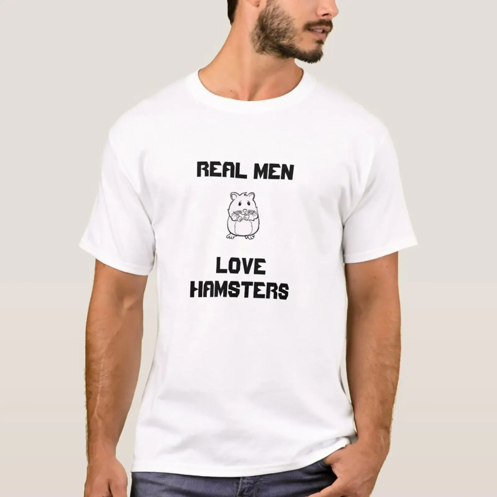 Real Men Love Hamsters T Shirt vintage Washed Breathable fashion homme Unisex designer clothes Stylish Comfortable Soft