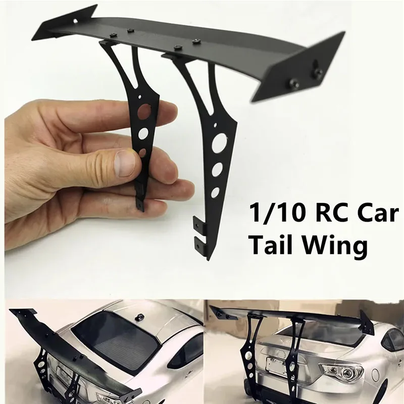 Metal Tail Wing Rear Spoiler for 1/10 RC On-Road Racing Rally Drift Car TAMIYA TT01 TT02 XV01 PTG2 HSP 94123 FW06 SAKURA Upgrade