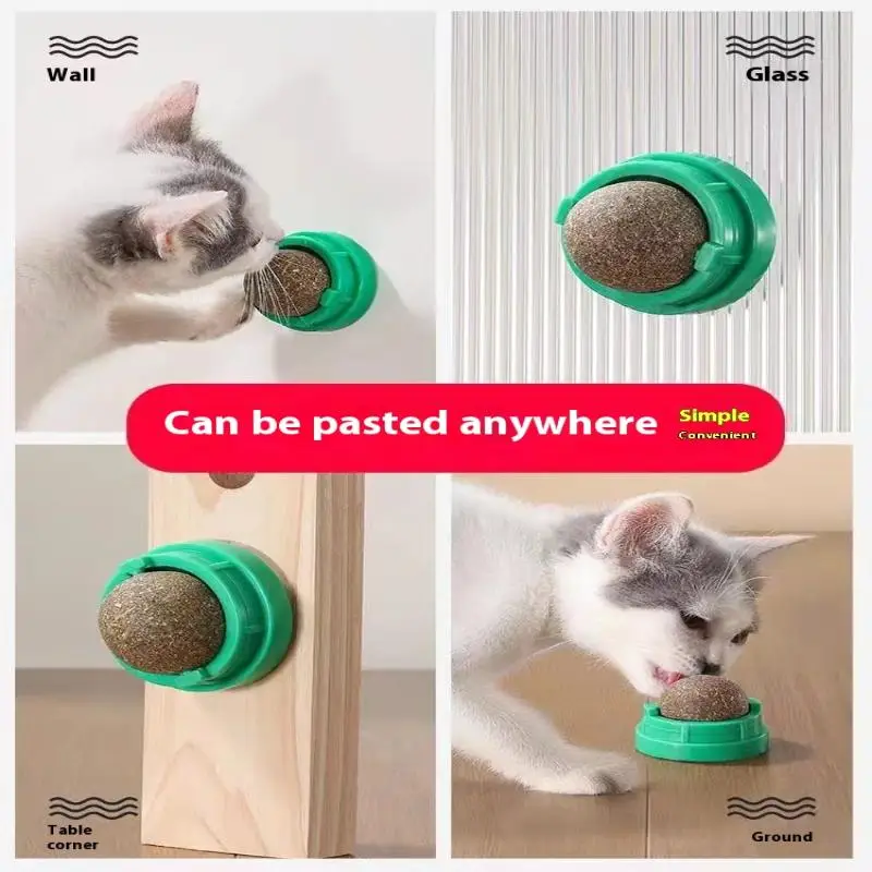 لعبة كرة على شكل قطة من النعناع البري الطبيعي، يعامل الخدوش الصحية والطبيعية وإزالة الكرات ومستلزمات الحيوانات الأليفة للقطط #5