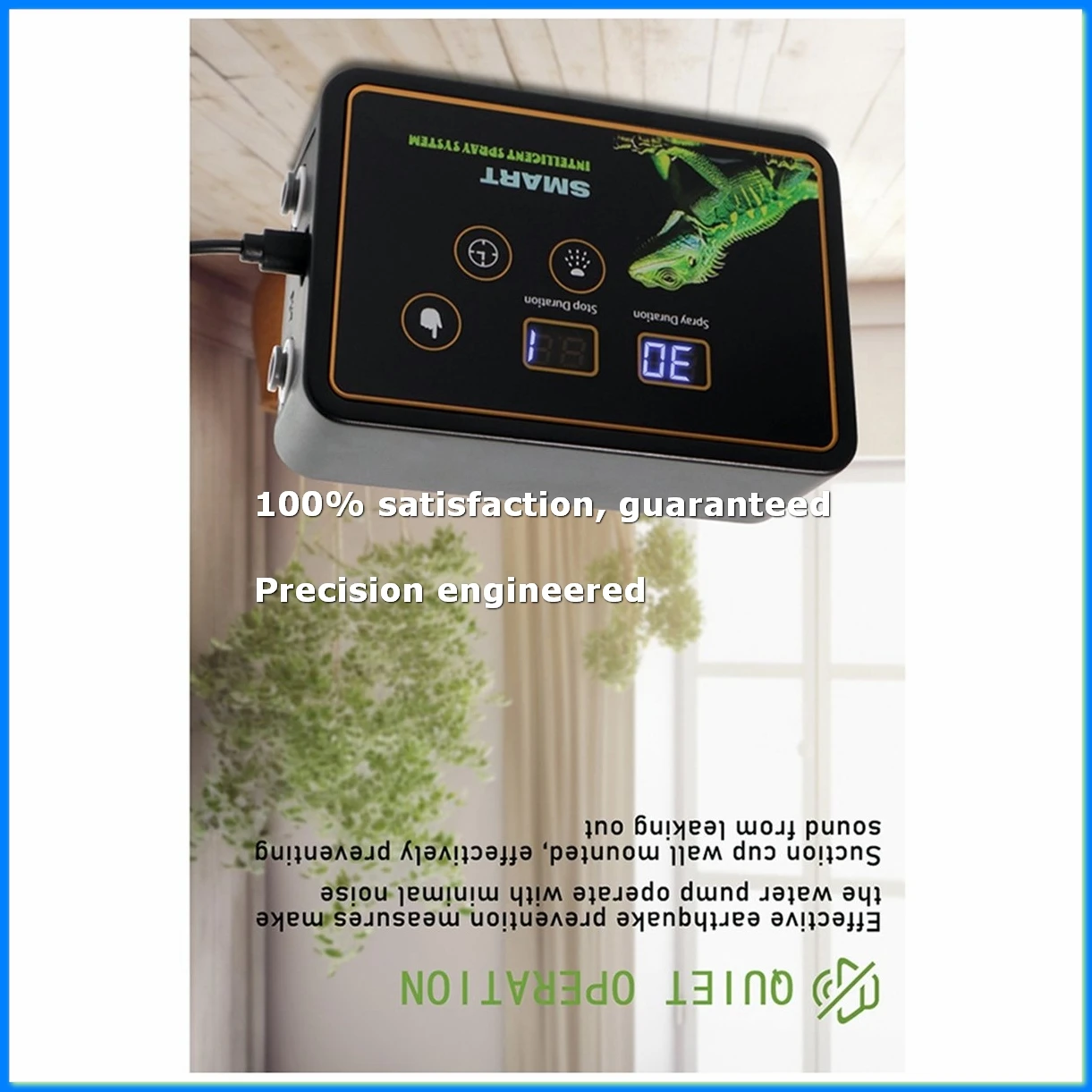 ●New Reptile Intelligent System Fogger Terrarium Humidifier Electronic Timer Automatic Mist Rain Kit EU Plug