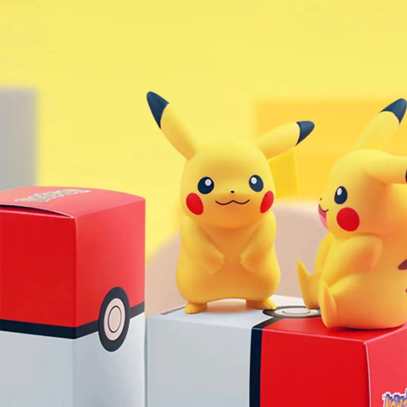 Pokemon Pikachu Couple Anime Figure Toys Blind Box Car Decoration Ornaments Action Figure Doll Birthday Gift For Children Boys