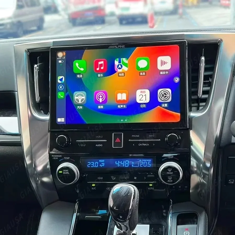 HJ Android 13 Screen For Toyota Alphard Vellfire 30 Series Upgrade 35 2015 2016-2019 GPS Carplay Car Radio Multimedia Player