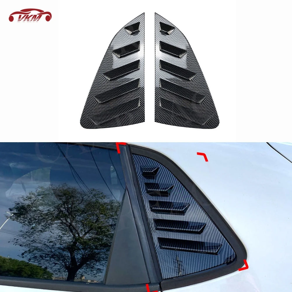 

Window Louver Side Vent Trim For Volkswagen Polo 6R 6C 2011-2017 ABS Material 2Pcs Car Rear Window Shutter Cover Trim Accessorie