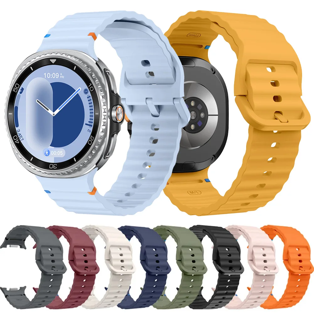 Sport-Silikonarmband für Samsung Galaxy Watch 8 Classic 46 mm, verstellbares Original-Armband, Samsung Galaxy Watch 8 40/44 mm Correa