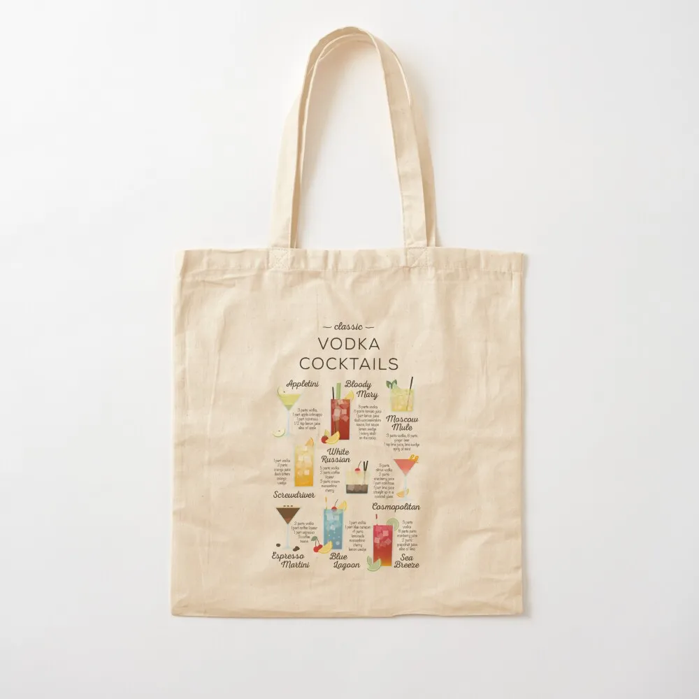 

Classic Vodka Cocktails Tote Bag reusable grocery bags Shopper bag Canvas Tote Bag