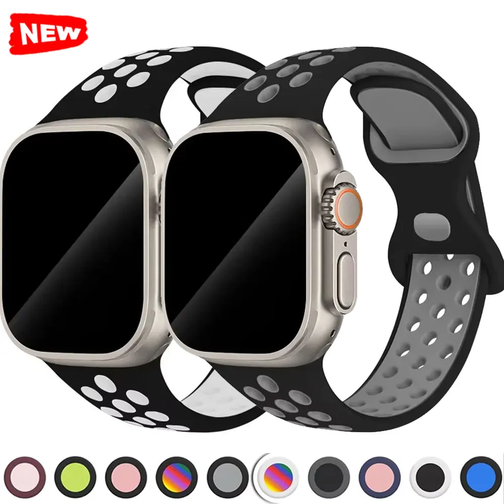 Silicone Sport Straps For Apple Watch Band 46mm 44mm Ultra2 49mm 38/40mm 45mm 42mm Pride Bracelet iWatch Series 10 8 7 6 4 5 3 9