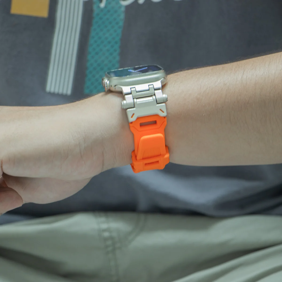 حزام سيليكون لساعة أبل الترا 3 49 مللي متر 46 45 44 42 مللي متر التيتانيوم اللون حزام ساعة رياضية ل IWatch 11 10 9 87 6 5 4 SE3 #4