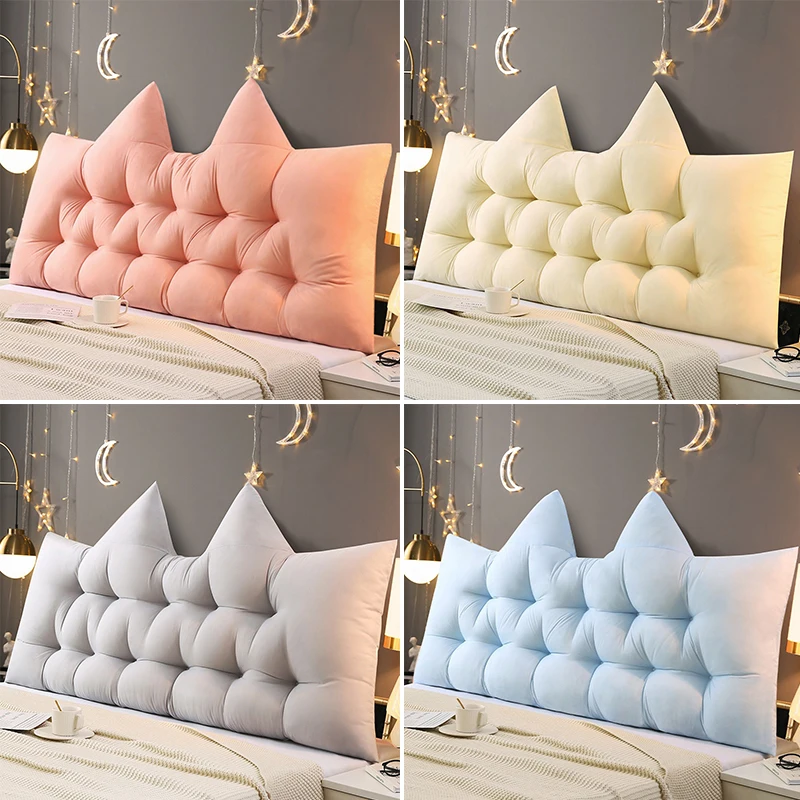 

Cute Cat Ear Design Versatile Rectangular Backrest Pillow Lumbar Support Sofa Bed Headboard Cushion for Tatami Floor Reading