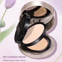 2-in-1 Air Cushion Cream Face Powder Lightweight Oil-control Long Lasting Natural Hydrating Facial Makeup Brighten Skin