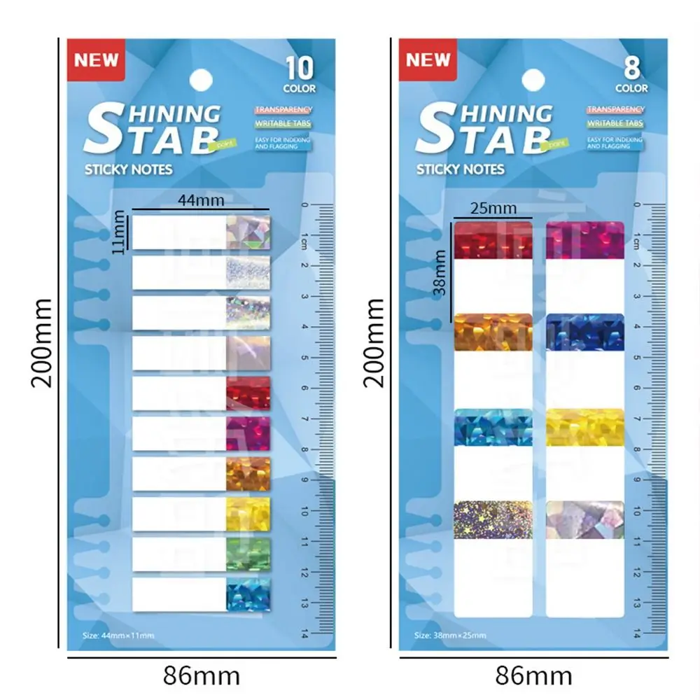 Multifunctional Keypoints Marker Index Stickers Reading Labels Bookmark Sticky Notes Bling Aesthetic Index Tabs Stationery