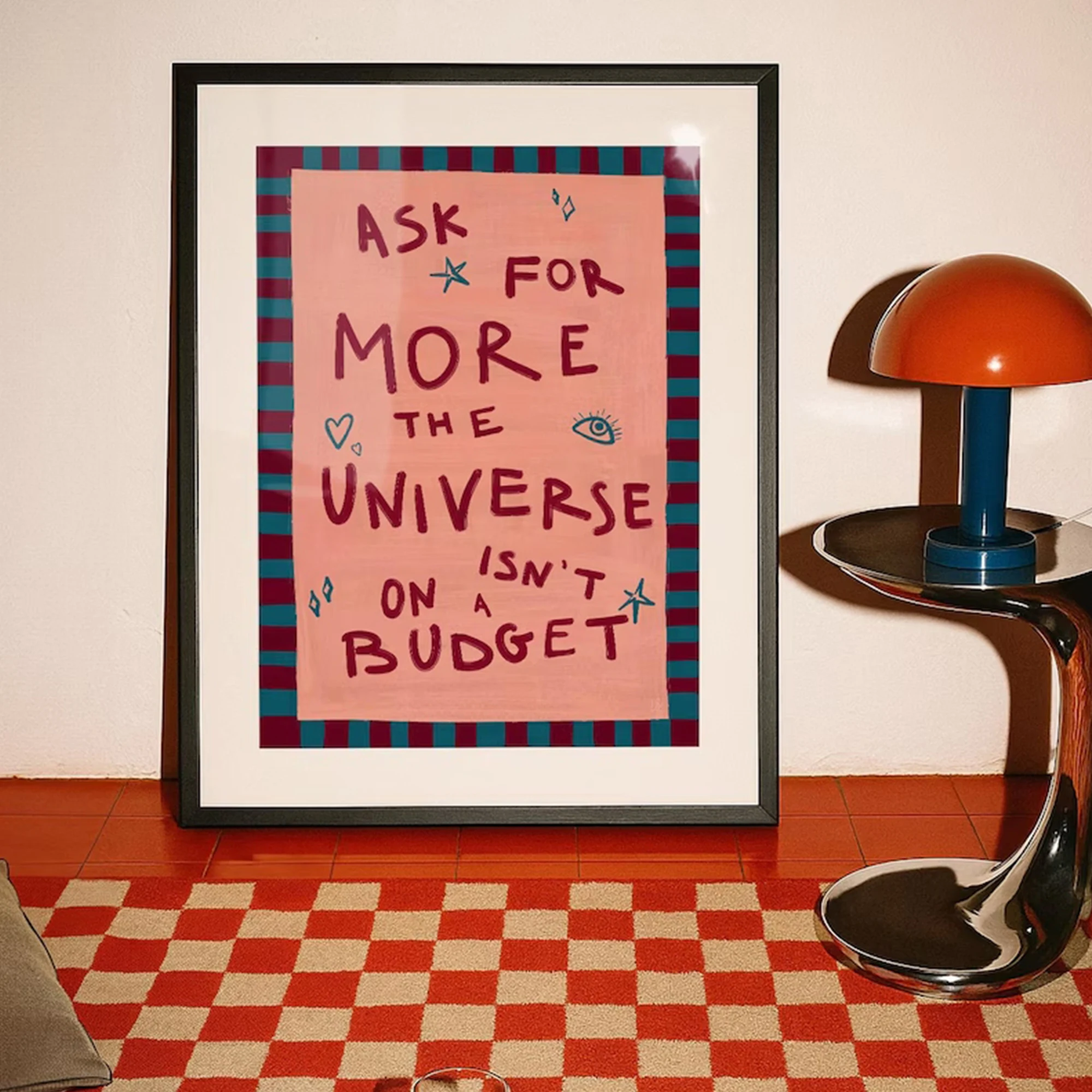 Retro Ask For More The Universe Isn’t On Budget Wall Art Print Canvas Painting Poster Picture For Living Room,Bedroom Home Decor