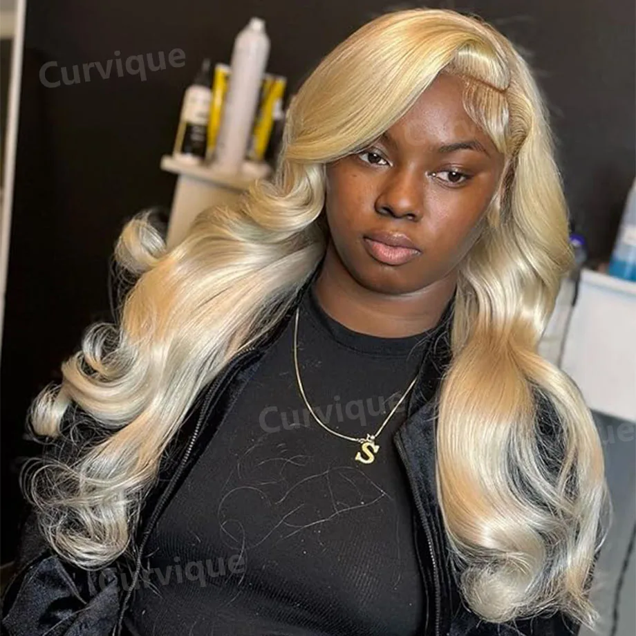 

613 Парик из натуральных волос Объемная волна Кружевные фронтальные парики Человеческие волосы 13x4 13x6 Hd Прозрачный парик фронта шнурка Медовый блондин Цветной парик из волос