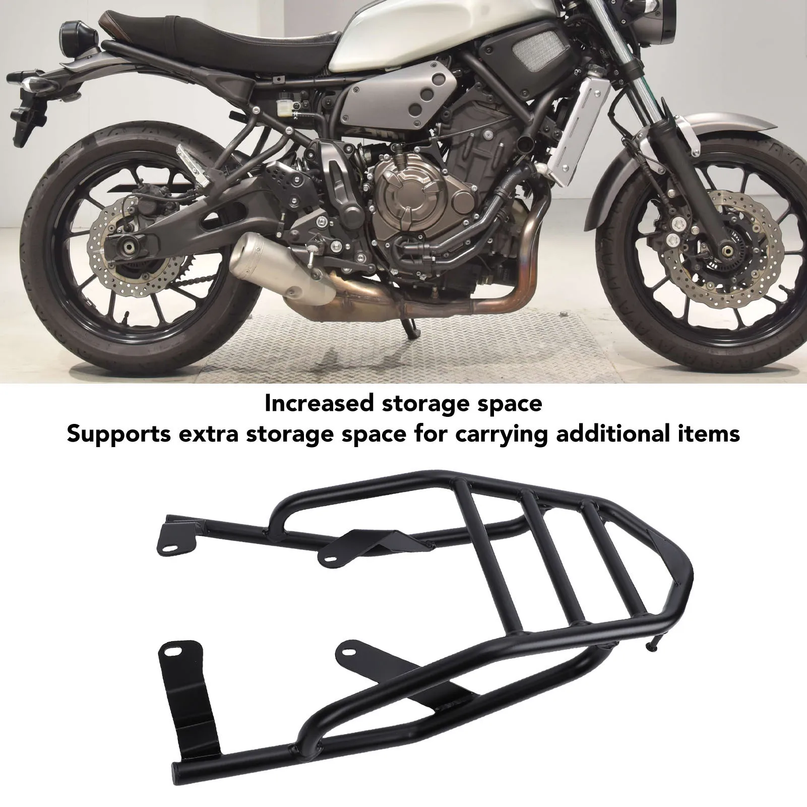 

Motorcycle Rear Luggage Rack Iron Structure Motorbike Tail Holder Cargo Carrier Bracket Replacement for XSR 700 XTribute Legacy