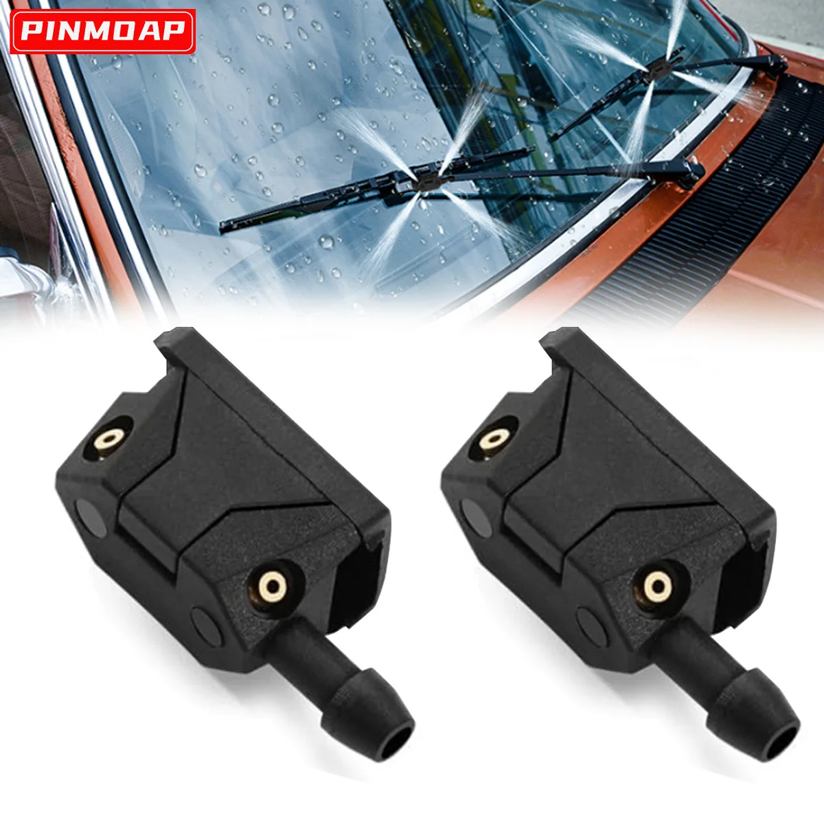 Universal Auto Scheibenwaschanlage Wischerblatt Wasser Spray Jets Düsen montiert auf 8mm 9mm Wischerarm Reinigungsdüse 2/4 Stück