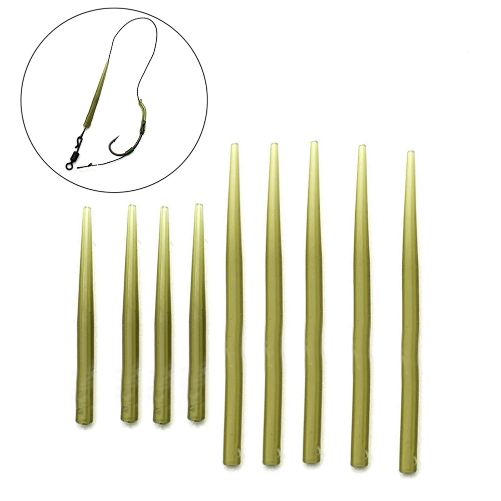 

20/40PCS Carp Fishing Anti Tangle Sleeves Connect Terminal with Fishing Hook Rubber Tip Tube Positioner Terminal Fishing Tackles