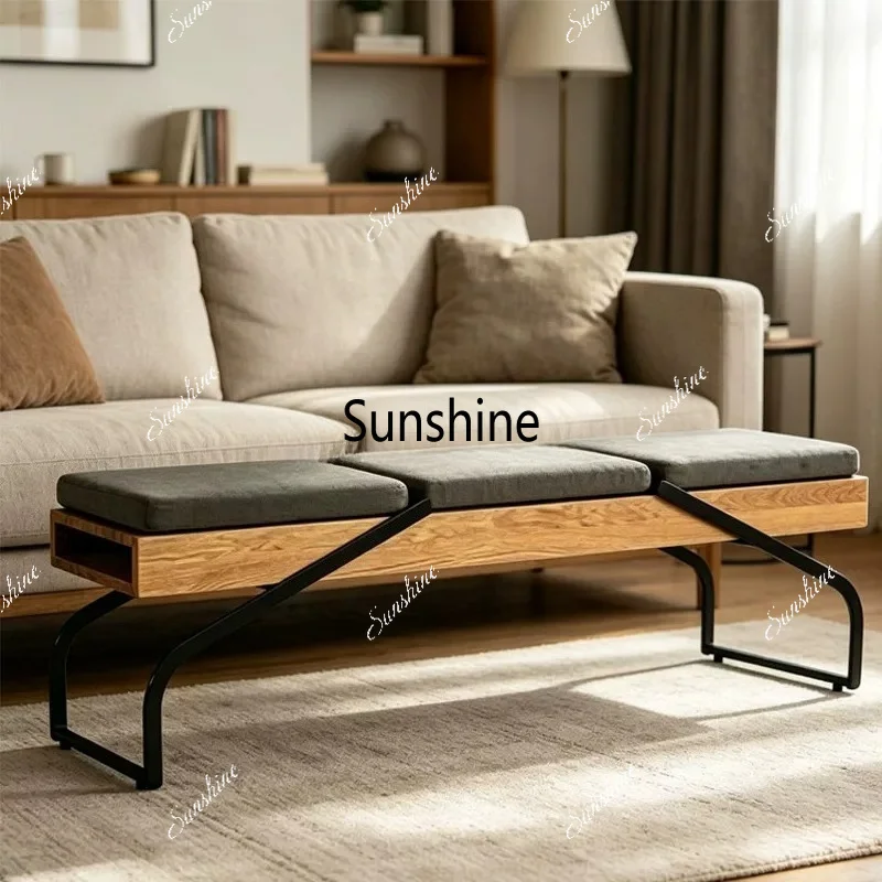 Modern simple bedroom bedside stool entrance shoe changing stool living room shopping mall sofa